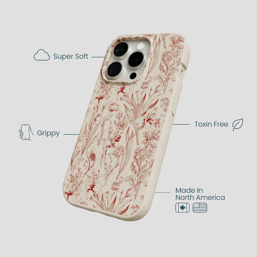 London Fog Crimson Bouquet iPhone 14 Pro Case - Image 4