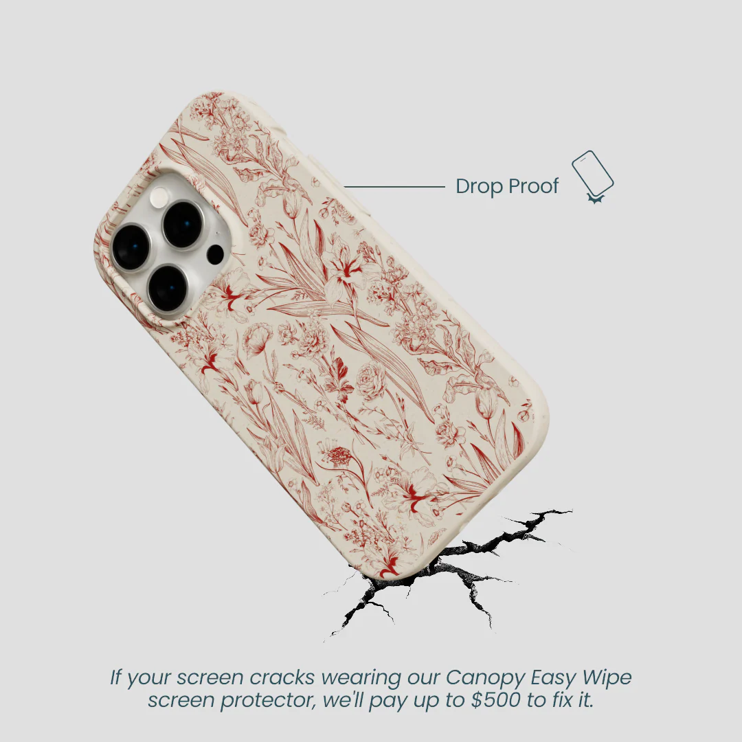 London Fog Crimson Bouquet iPhone 15 Pro Case - Image 5