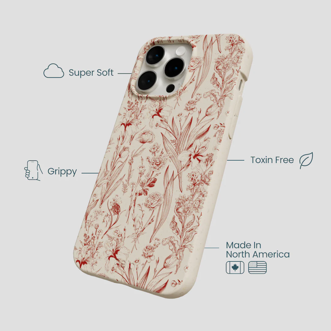 London Fog Crimson Bouquet iPhone 15 Pro Max Case - Image 4