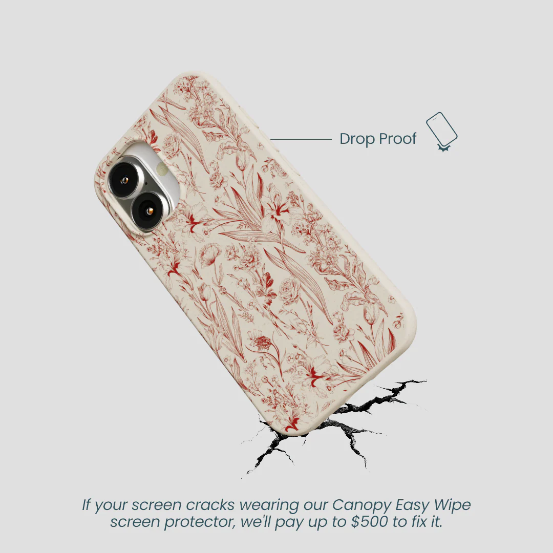 London Fog Crimson Bouquet iPhone 16 Case - Image 5