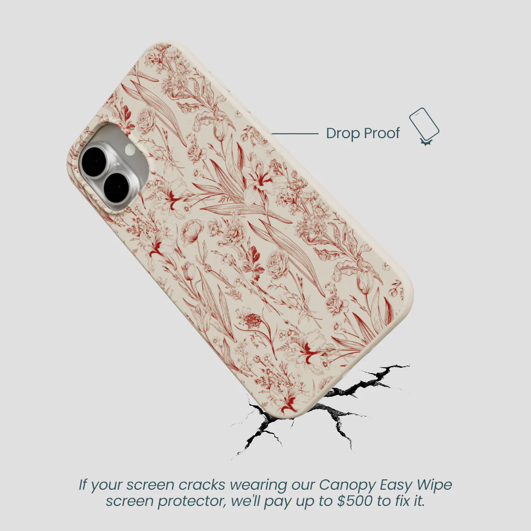 London Fog Crimson Bouquet iPhone 16 Plus Case - Image 5