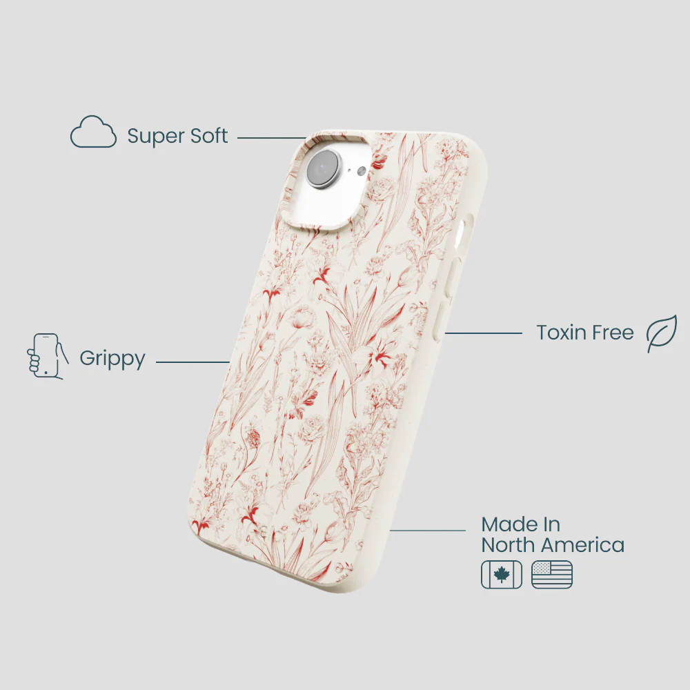 London Fog Crimson Bouquet iPhone 16e/17e Case - Image 4