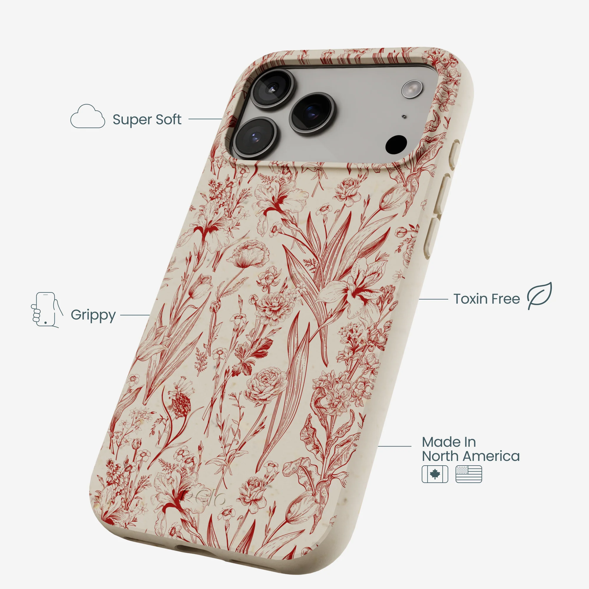 London Fog Crimson Bouquet iPhone 17 Pro Max Case - Image 4