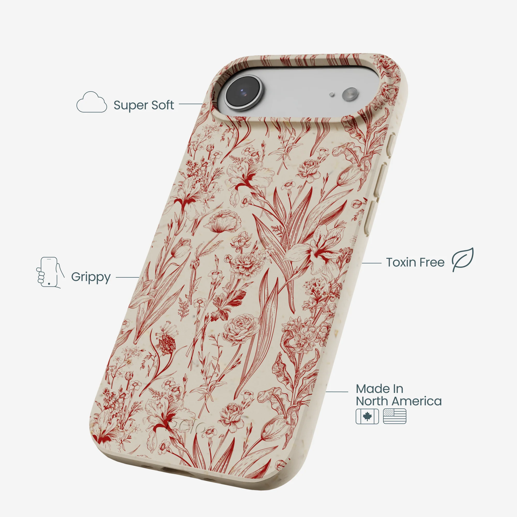 London Fog Crimson Bouquet iPhone Air Case - Image 4