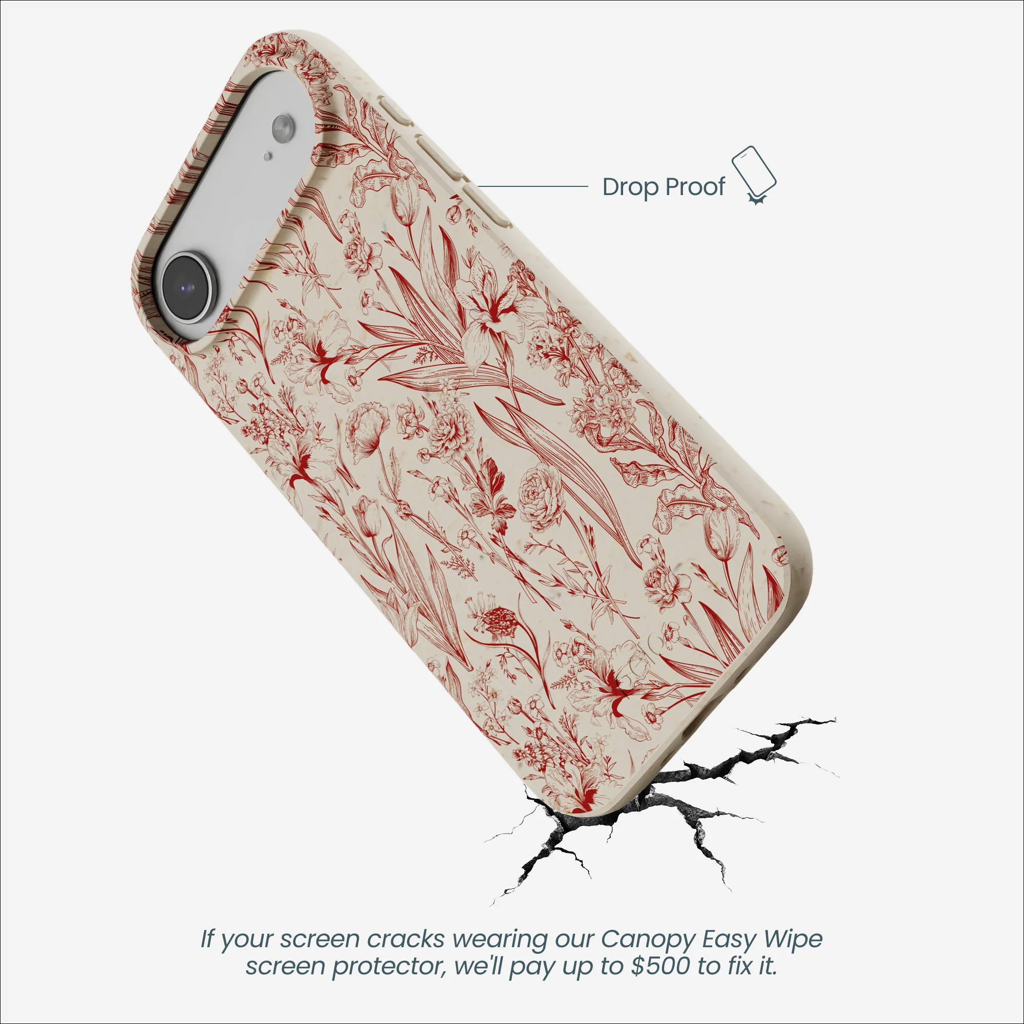 London Fog Crimson Bouquet iPhone Air Case - Image 5
