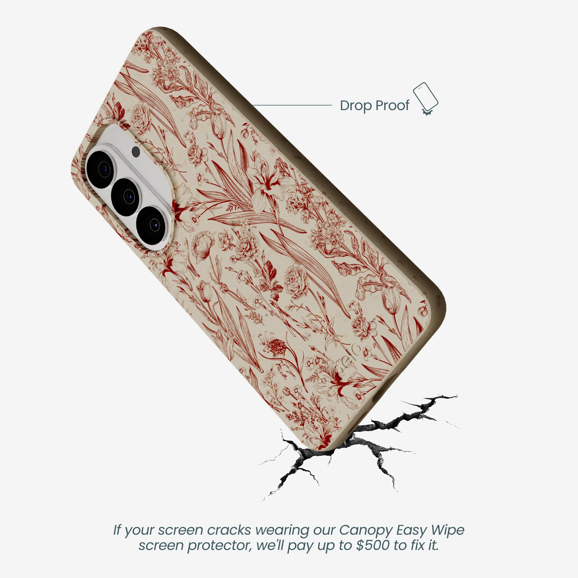London Fog Crimson Bouquet Samsung Galaxy S26 Case - Image 5