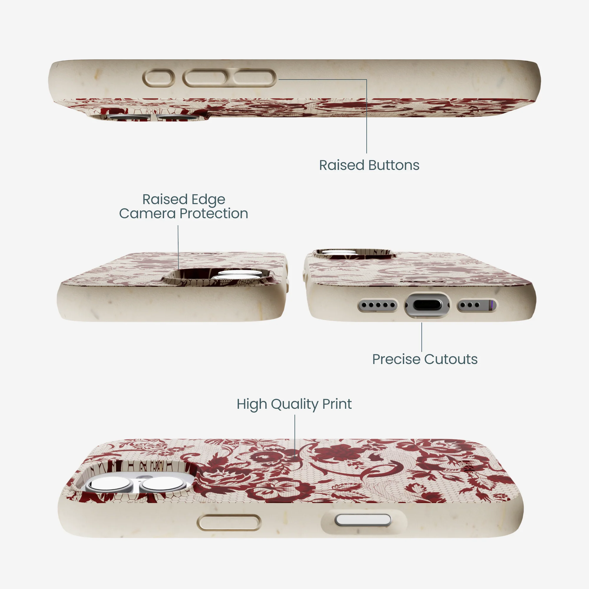 London Fog Crimson Veil iPhone 17 Case - Image 3