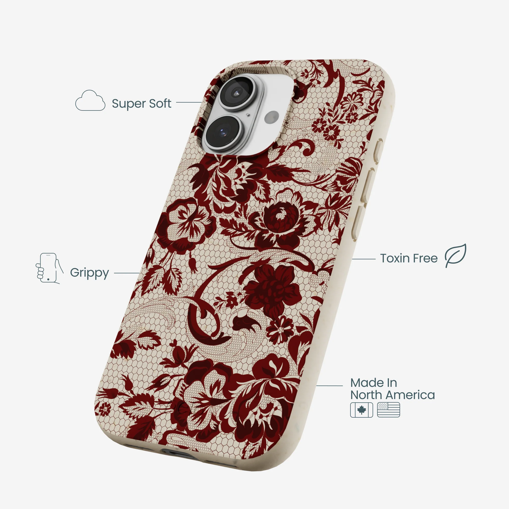 London Fog Crimson Veil iPhone 17 Case - Image 4