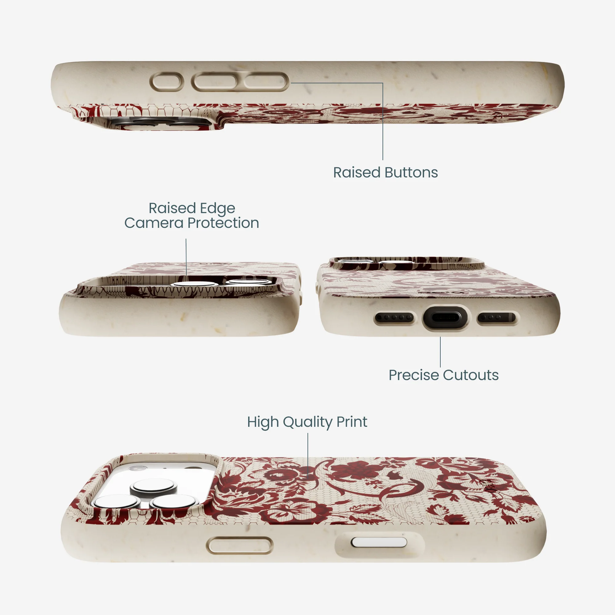 London Fog Crimson Veil iPhone 17 Pro Case - Image 3