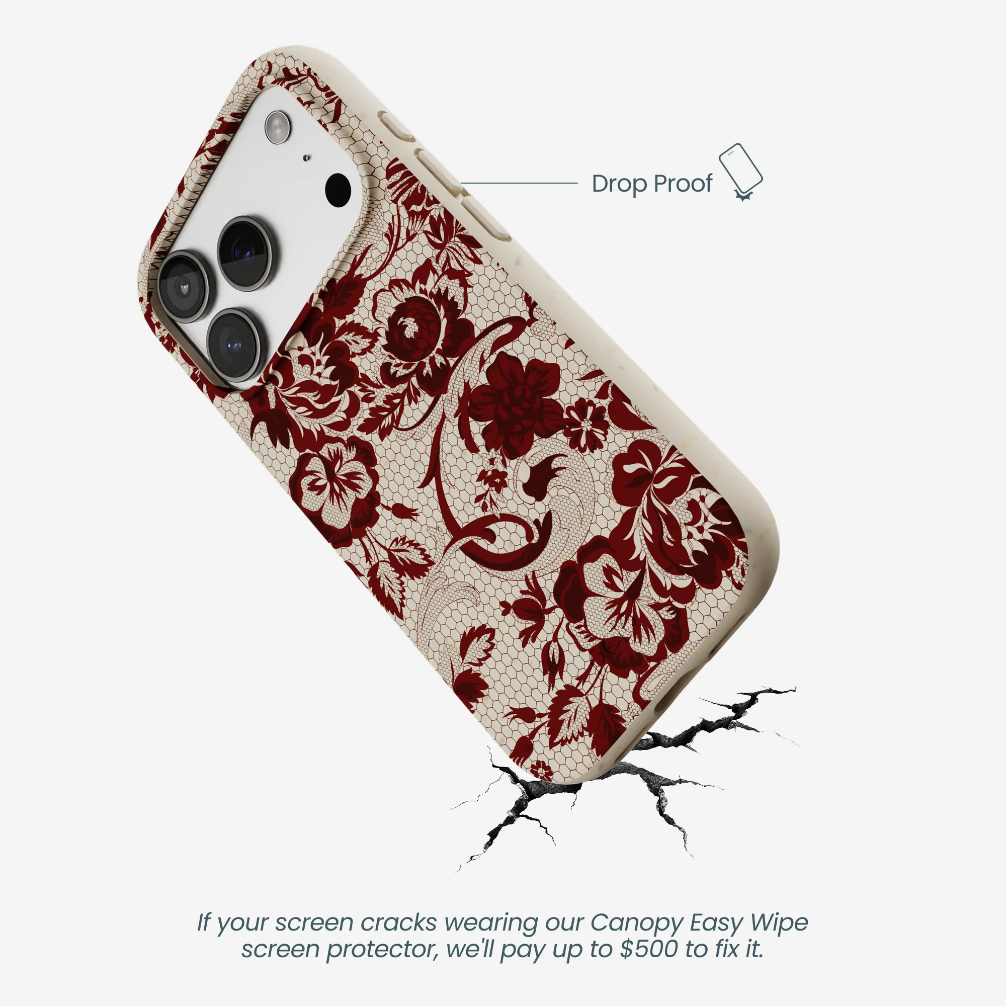 London Fog Crimson Veil iPhone 17 Pro Case - Image 5