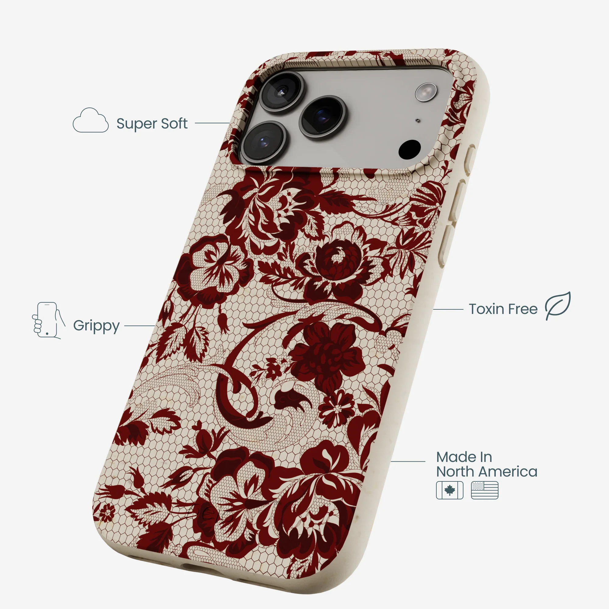 London Fog Crimson Veil iPhone 17 Pro Max Case - Image 4