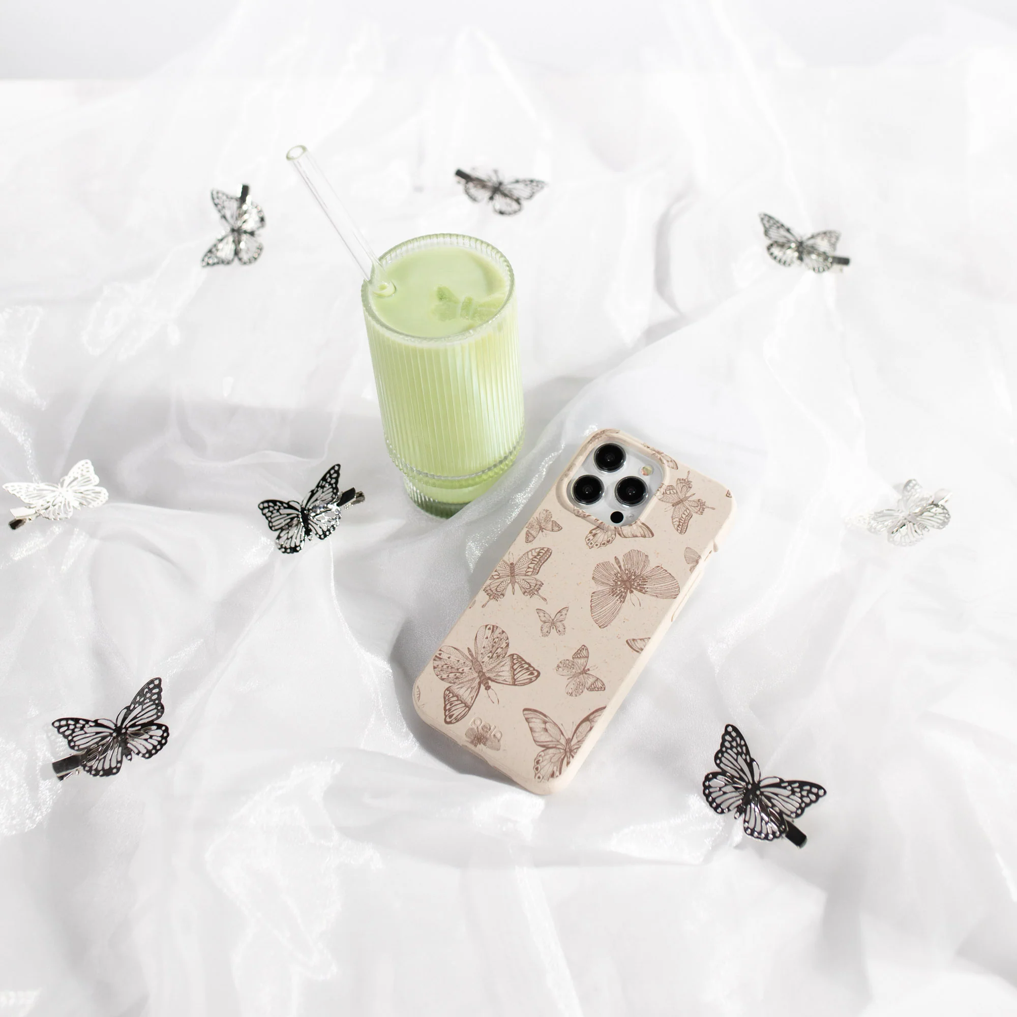 London Fog Delicate Flutters iPhone 16 Plus Case - Image 6