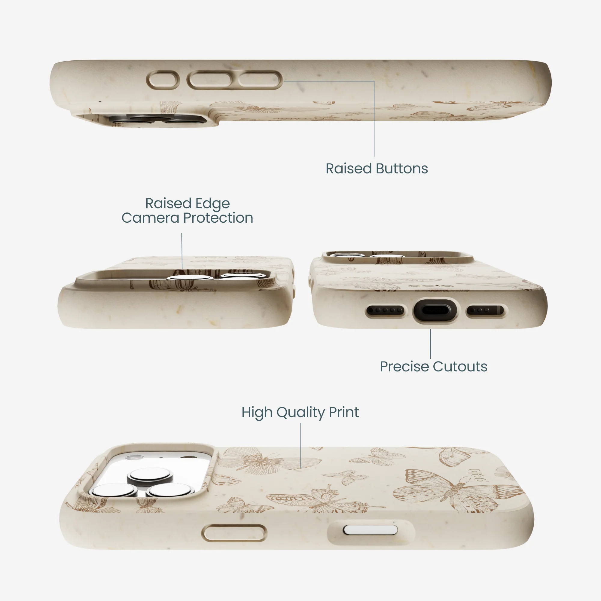 London Fog Delicate Flutters iPhone 17 Pro Case - Image 3