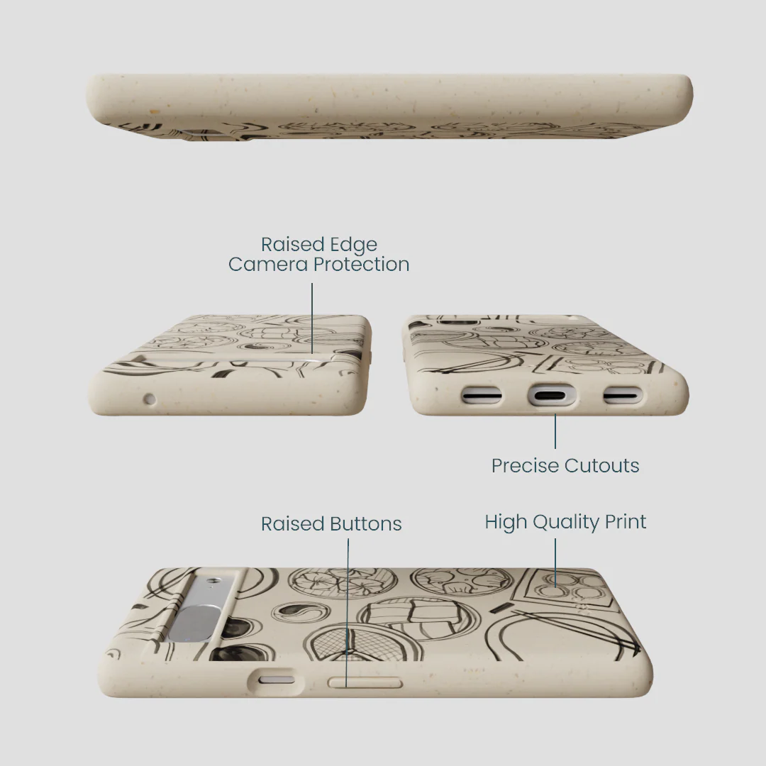London Fog Dimsum Doodles Google Pixel 7 Case - Image 3