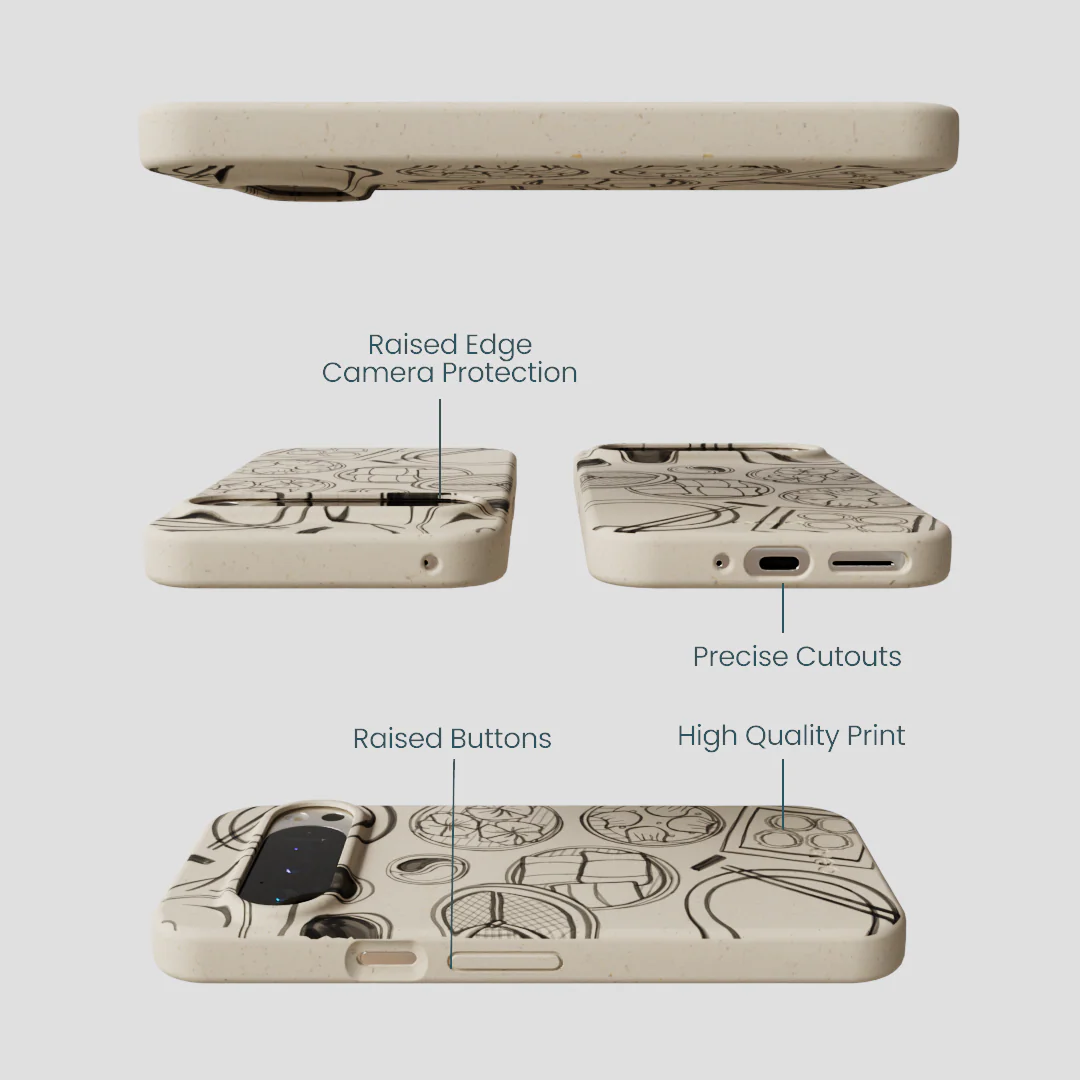 London Fog Dimsum Doodles Google Pixel 9/9 Pro Case - Image 3