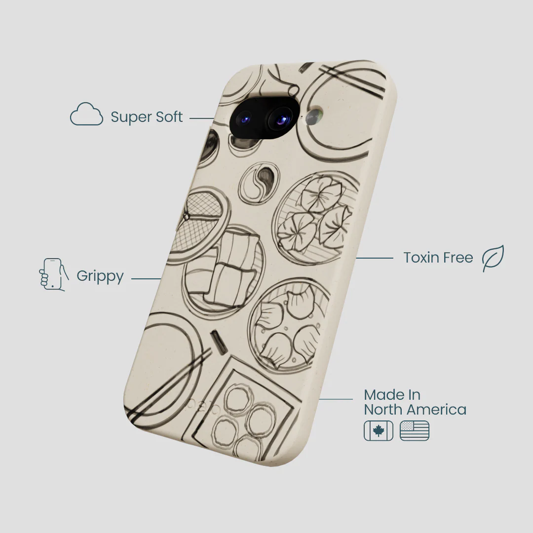 London Fog Dimsum Doodles Google Pixel 9a Case - Image 4