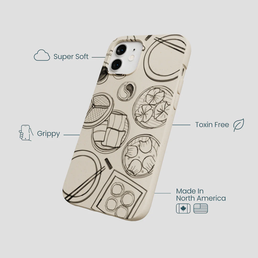London Fog Dimsum Doodles iPhone 12/ iPhone 12 Pro Case - Image 4
