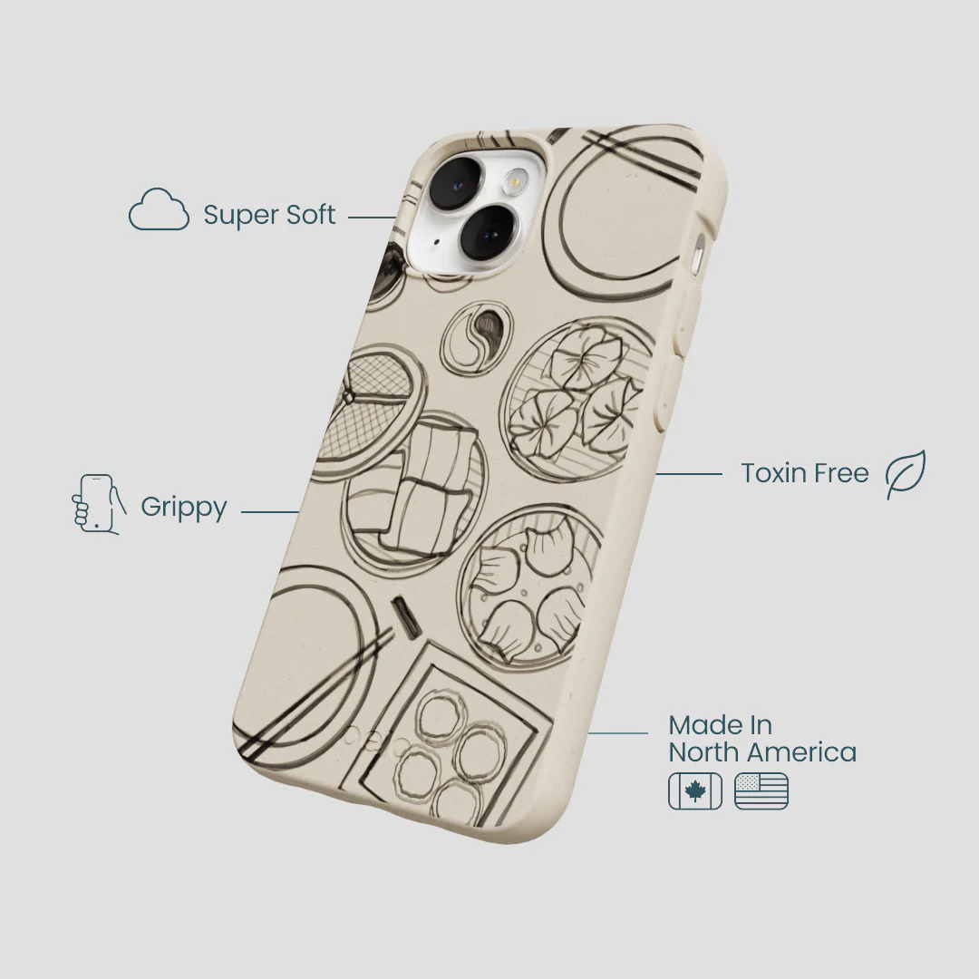 London Fog Dimsum Doodles iPhone 13 Case - Image 4