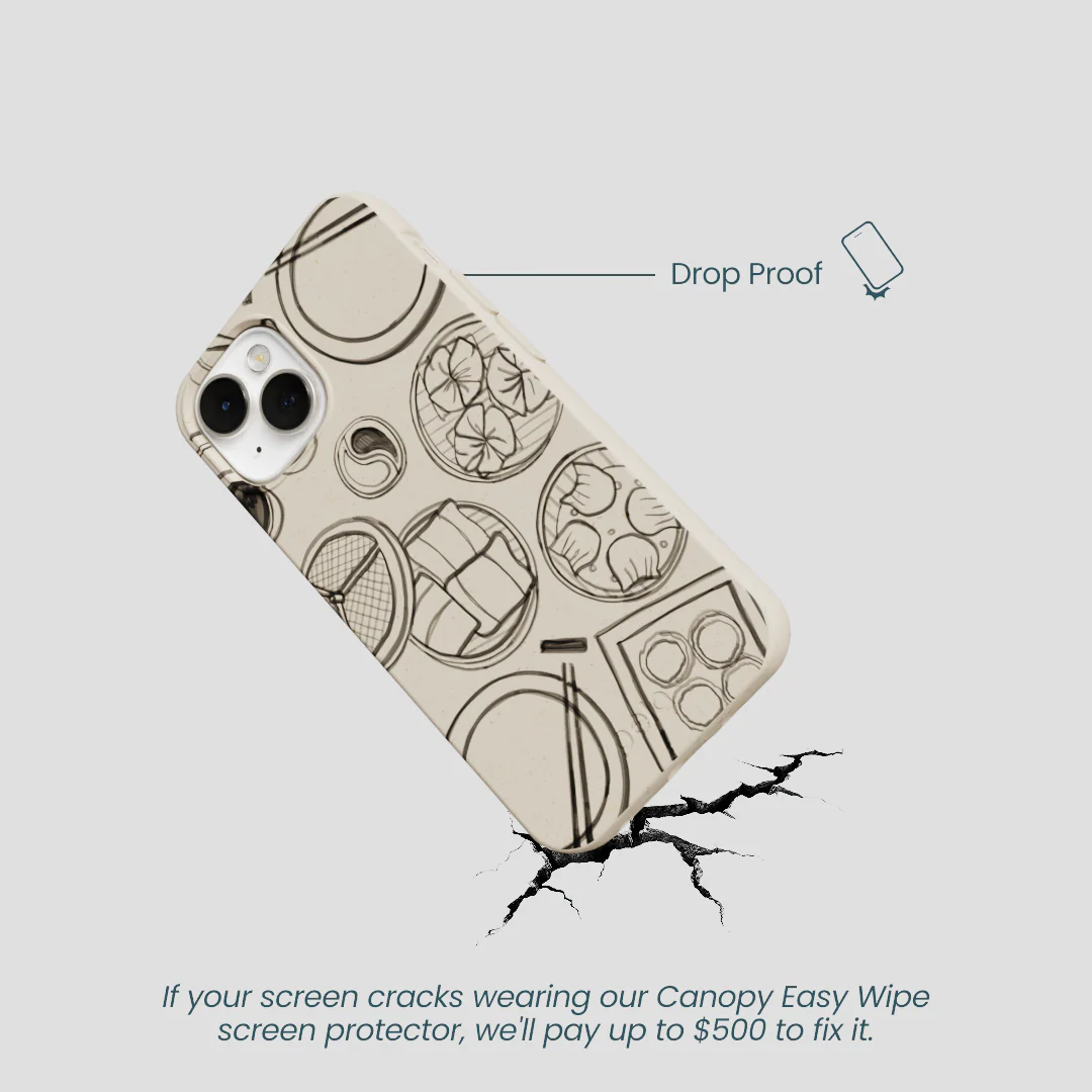 London Fog Dimsum Doodles iPhone 13 Mini Case - Image 5