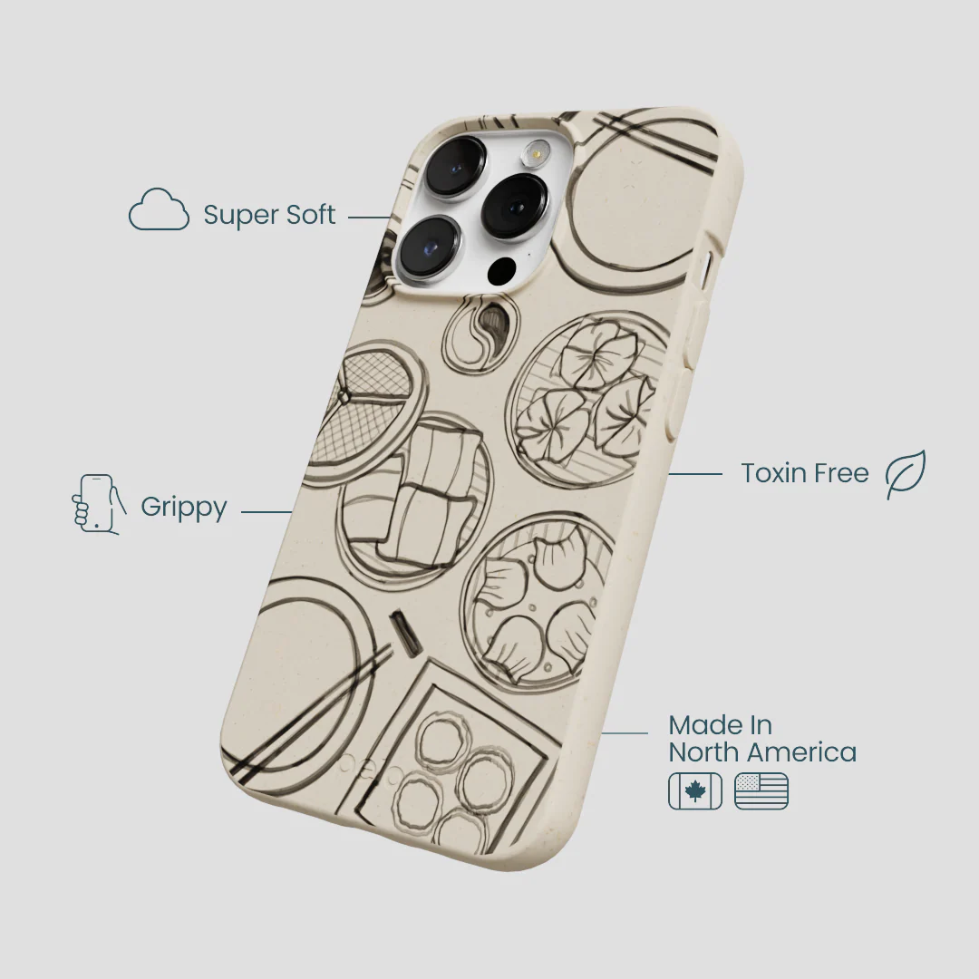 London Fog Dimsum Doodles iPhone 13 Pro Max Case - Image 4