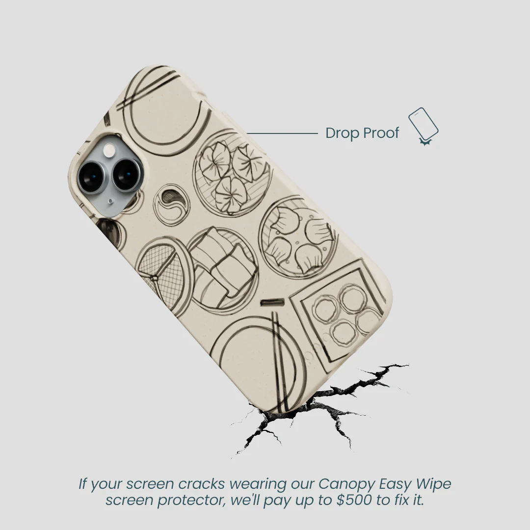 London Fog Dimsum Doodles iPhone 14 Case - Image 5