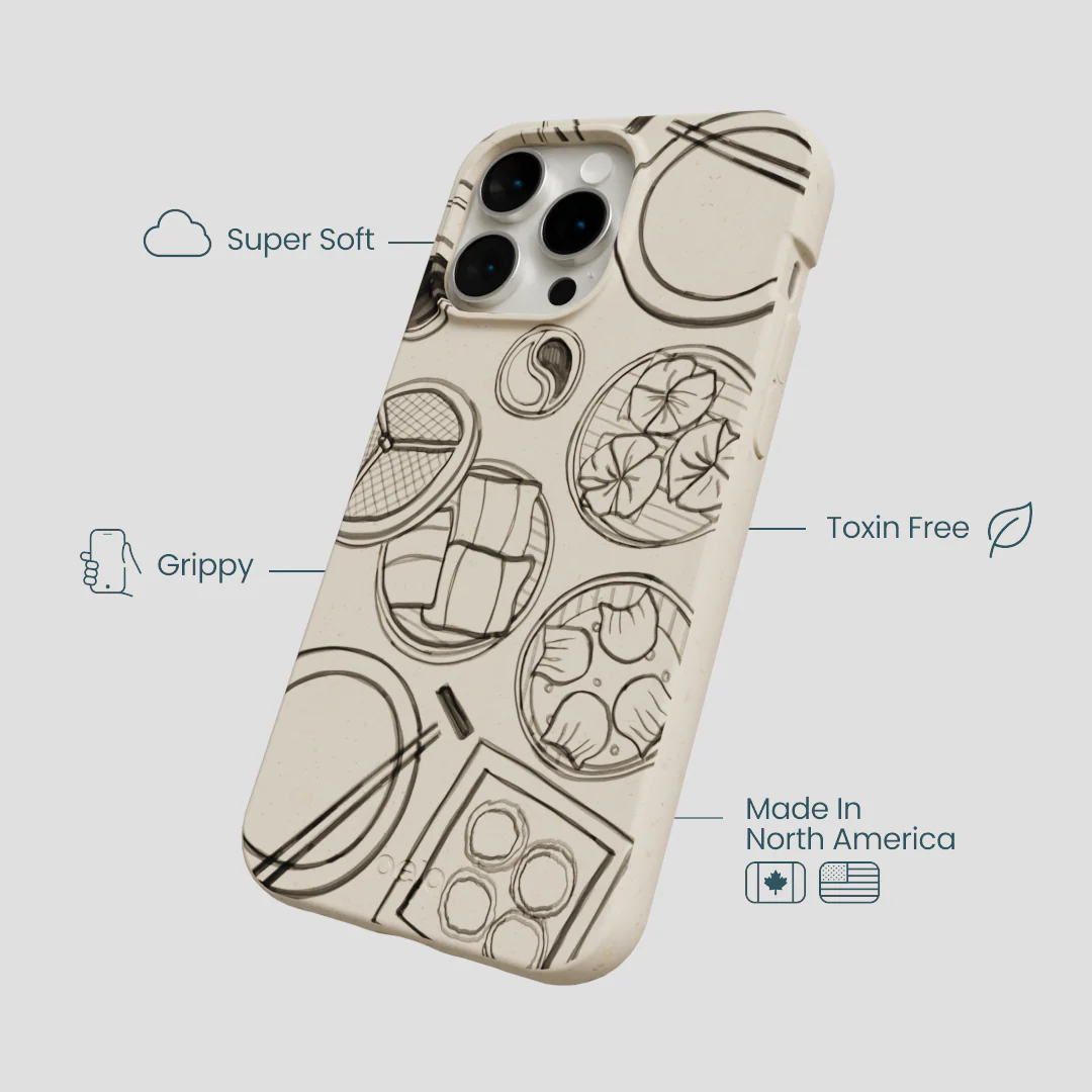London Fog Dimsum Doodles iPhone 14 Pro Max Case - Image 4