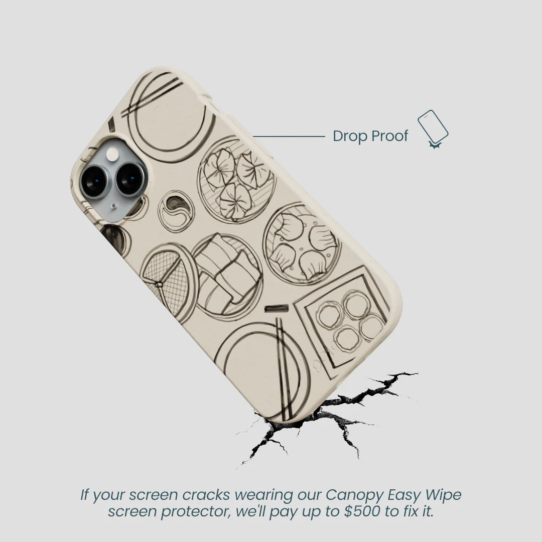 London Fog Dimsum Doodles iPhone 15 Case - Image 5