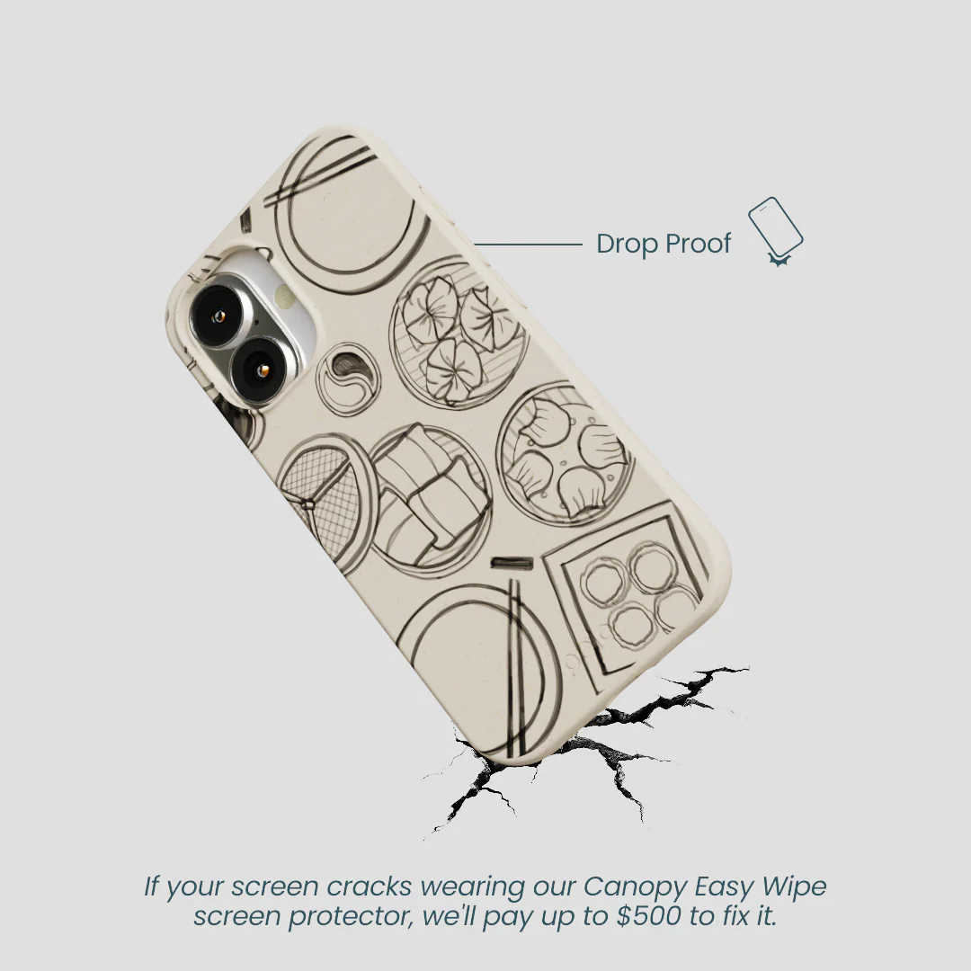 London Fog Dimsum Doodles iPhone 16 Case - Image 5