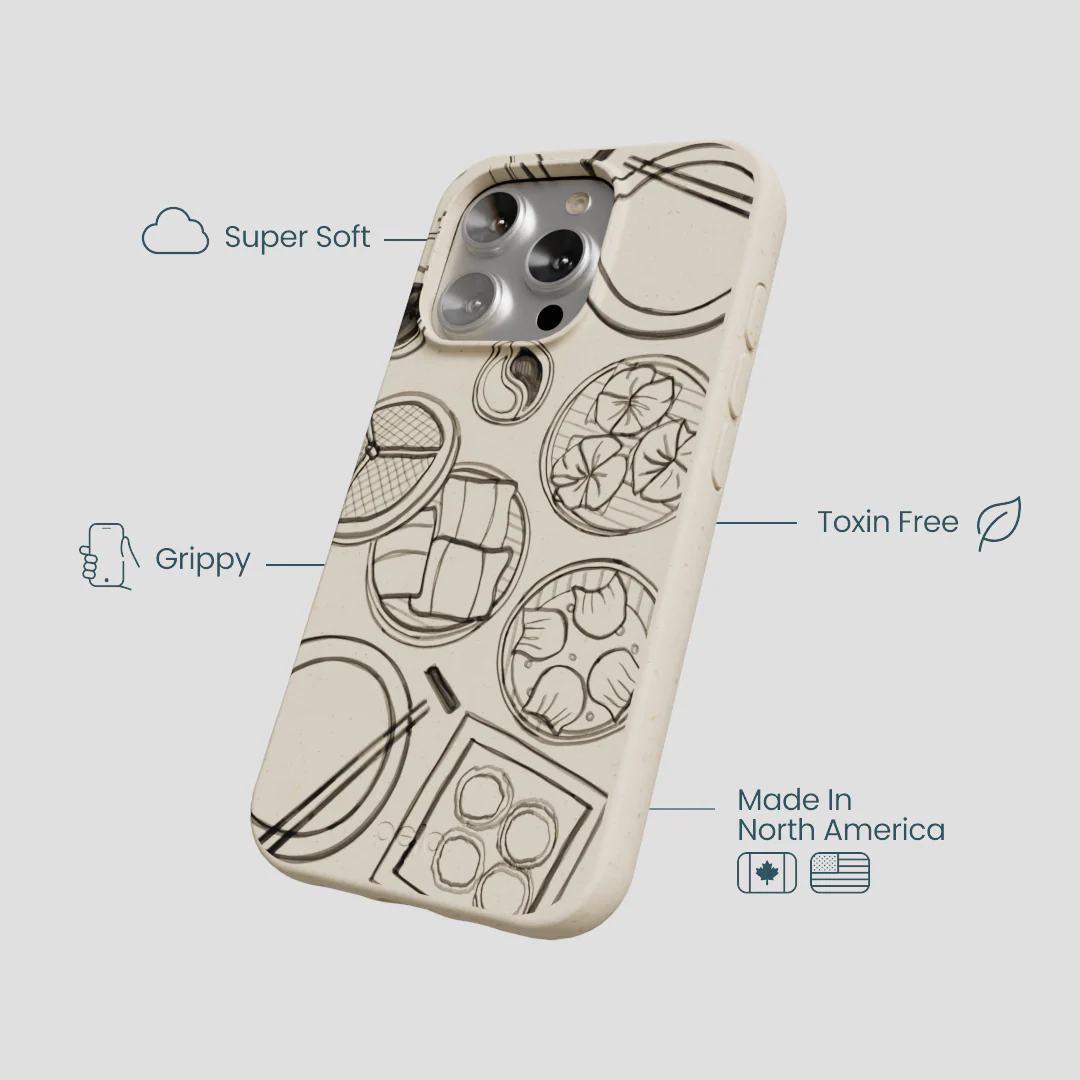 London Fog Dimsum Doodles iPhone 16 Pro Case - Image 4
