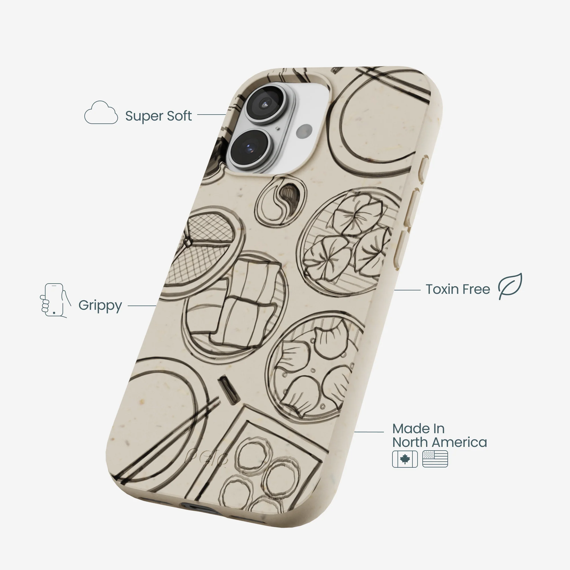 London Fog Dimsum Doodles iPhone 17 Case - Image 4