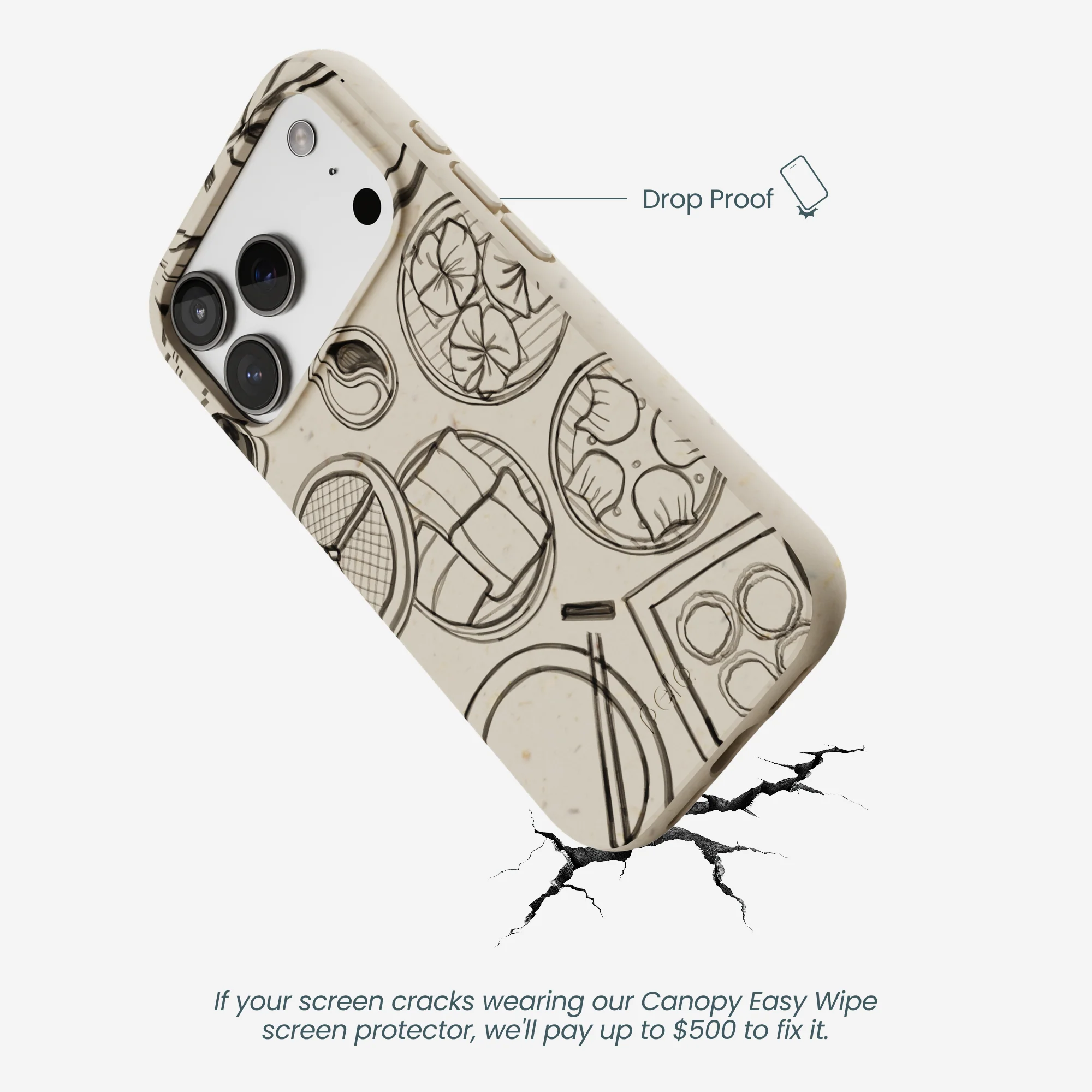 London Fog Dimsum Doodles iPhone 17 Pro Case - Image 5