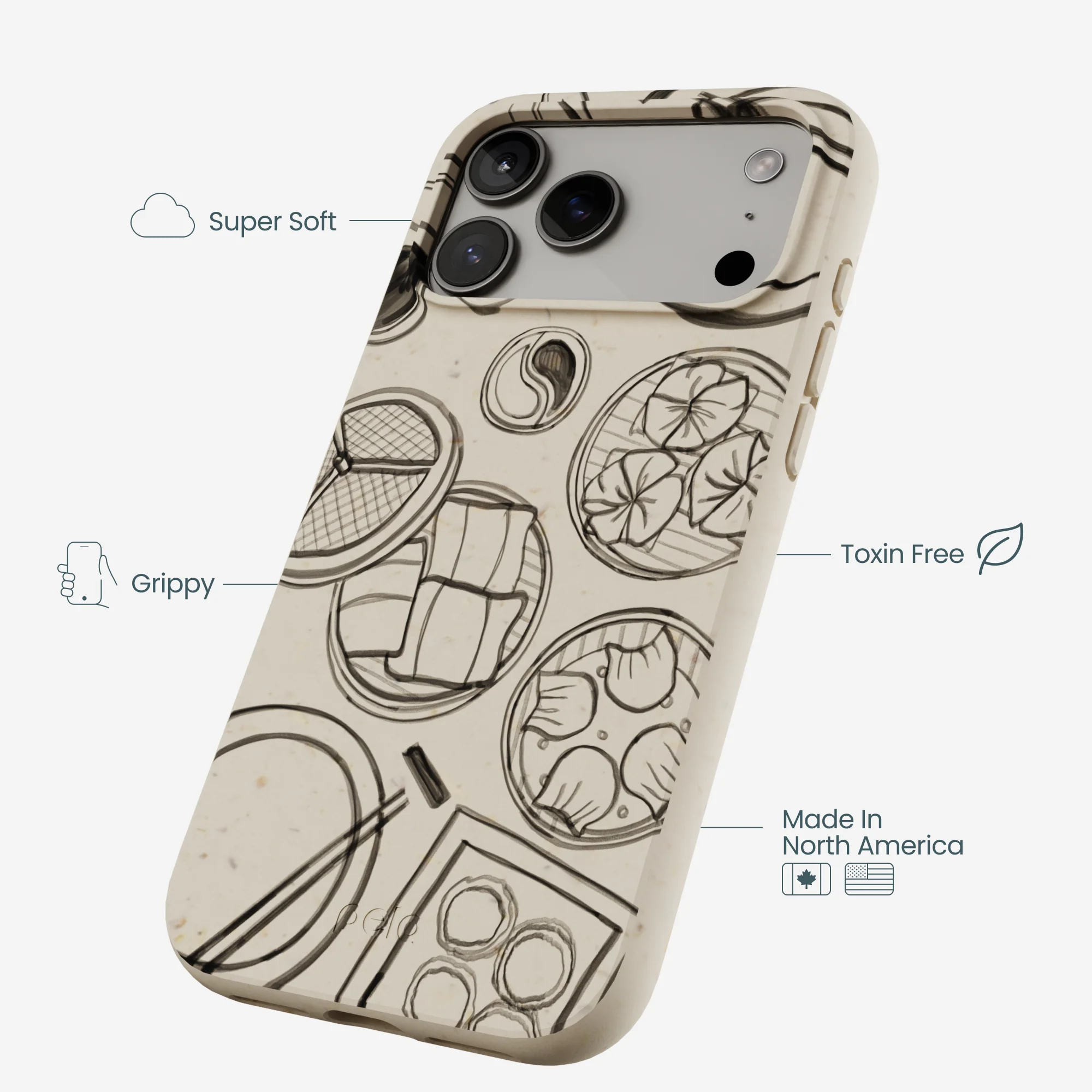 London Fog Dimsum Doodles iPhone 17 Pro Max Case - Image 4