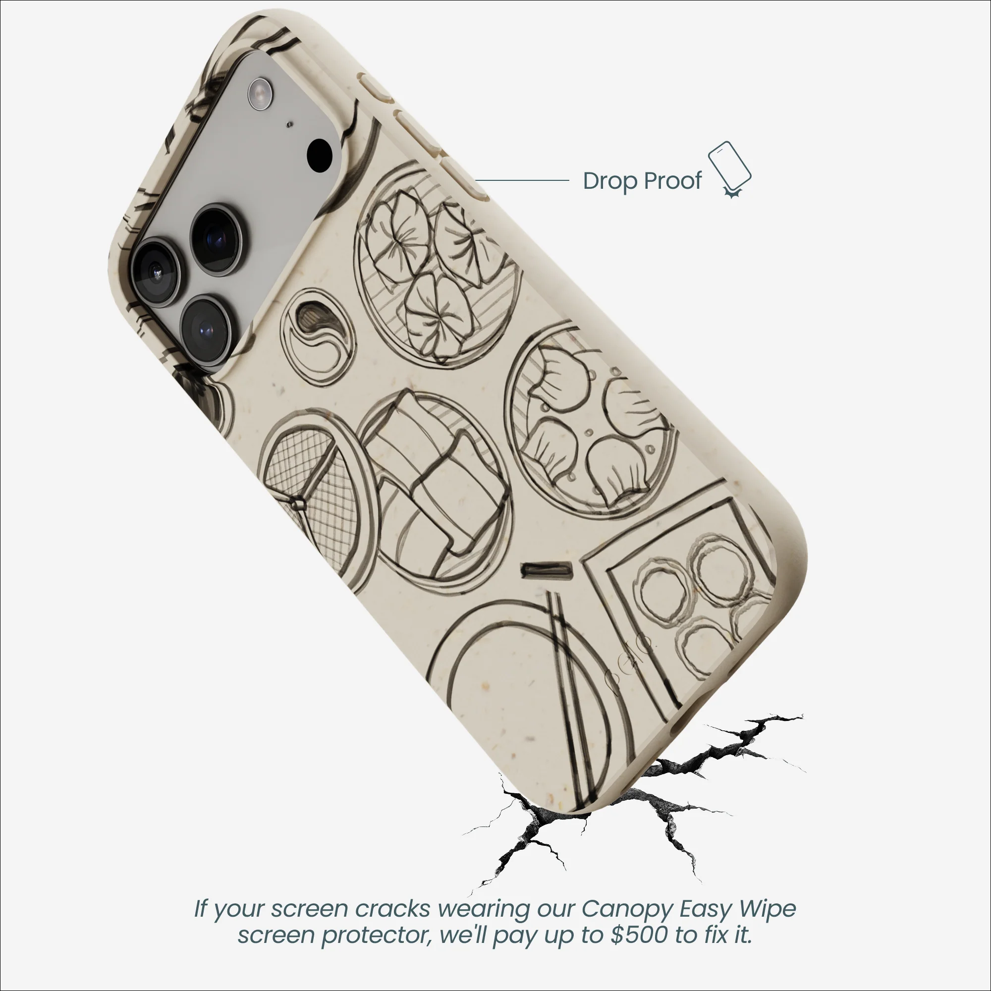 London Fog Dimsum Doodles iPhone 17 Pro Max Case - Image 5