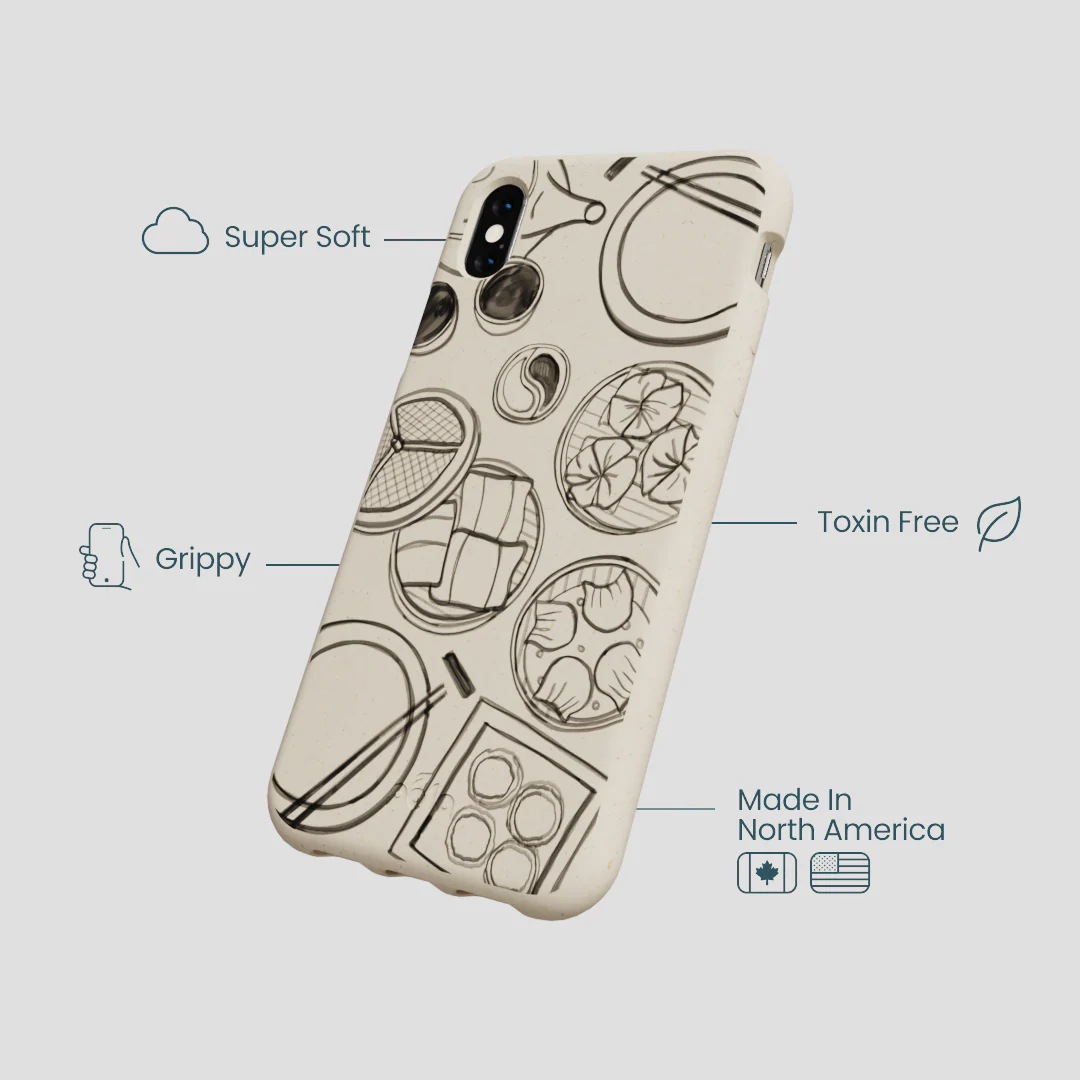 London Fog Dimsum Doodles iPhone XR Case - Image 4
