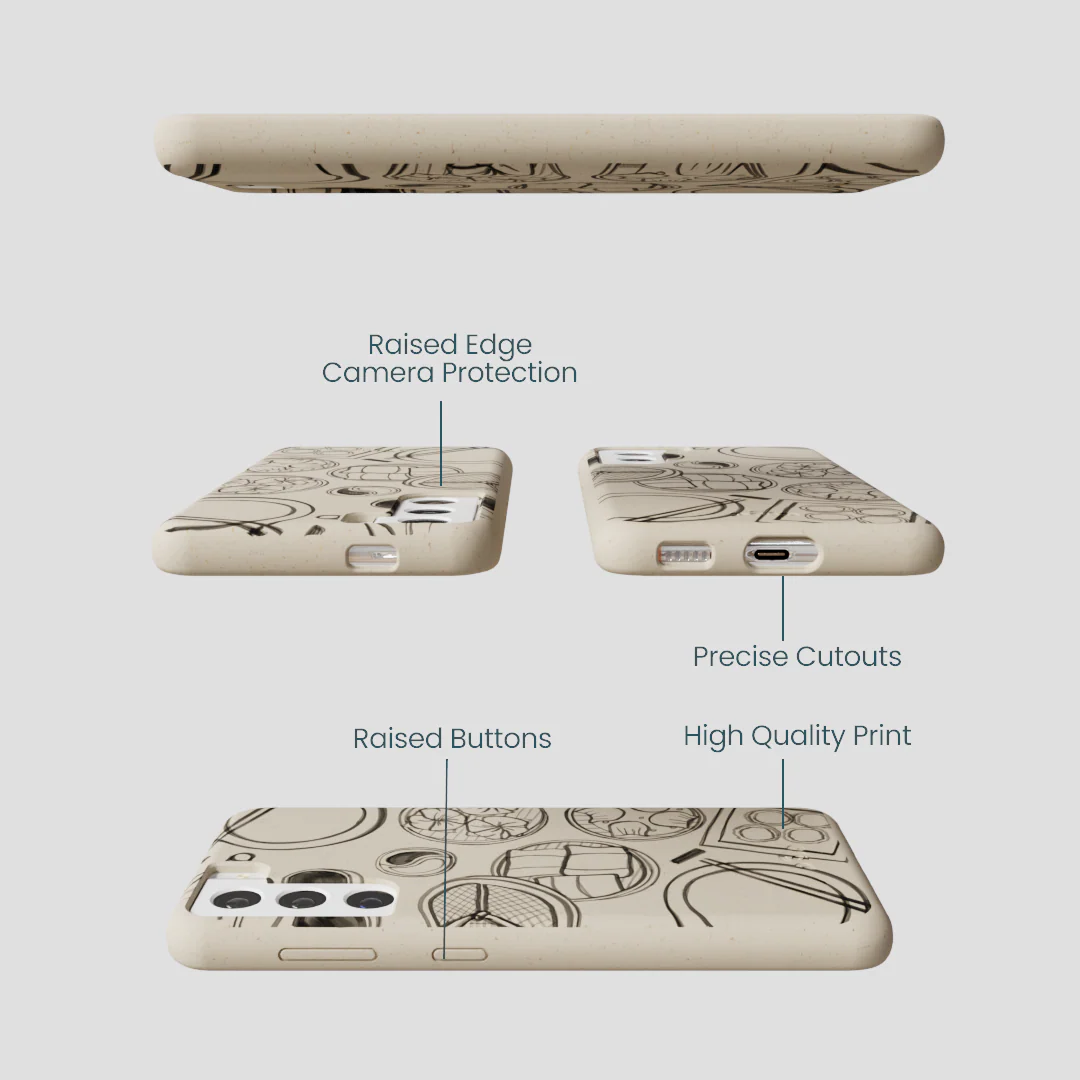 London Fog Dimsum Doodles Samsung Galaxy S22 Case - Image 3