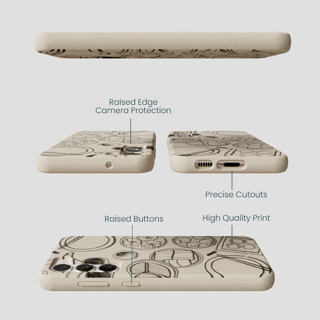 London Fog Dimsum Doodles Samsung Galaxy S23+(Plus) Case - Image 3