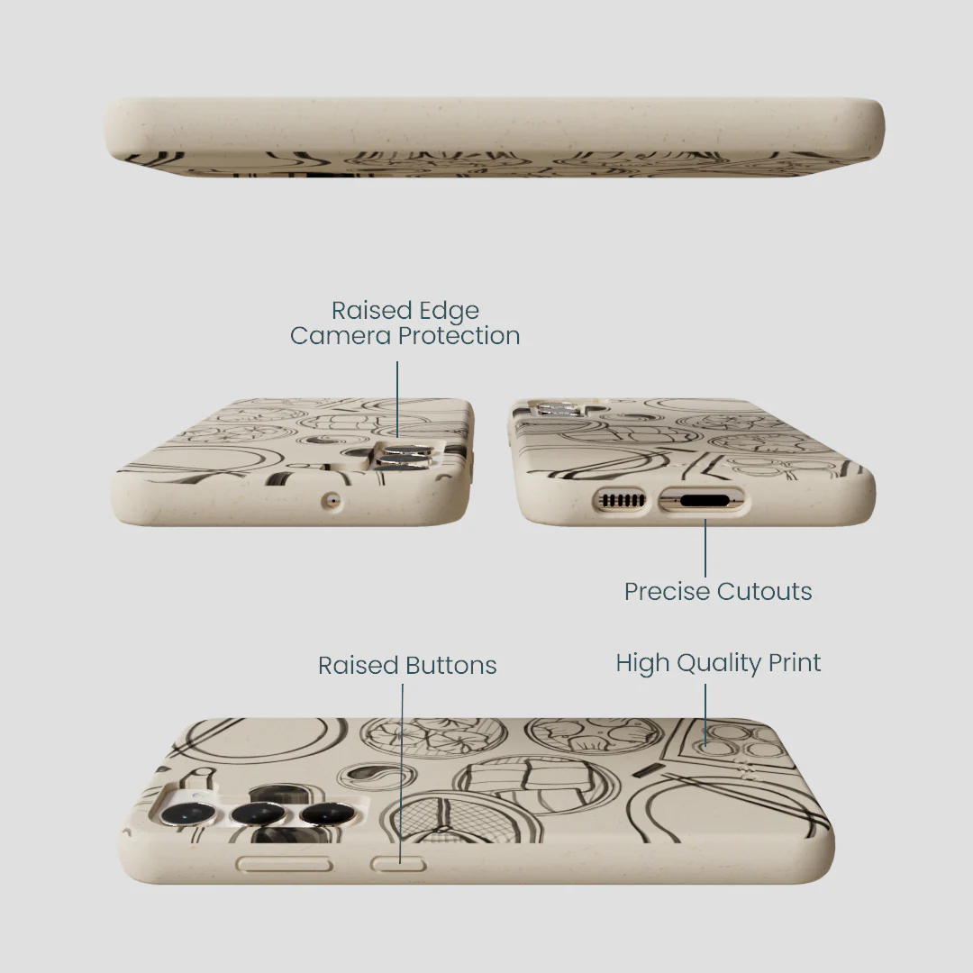 London Fog Dimsum Doodles Samsung Galaxy S24+(Plus) Case - Image 3