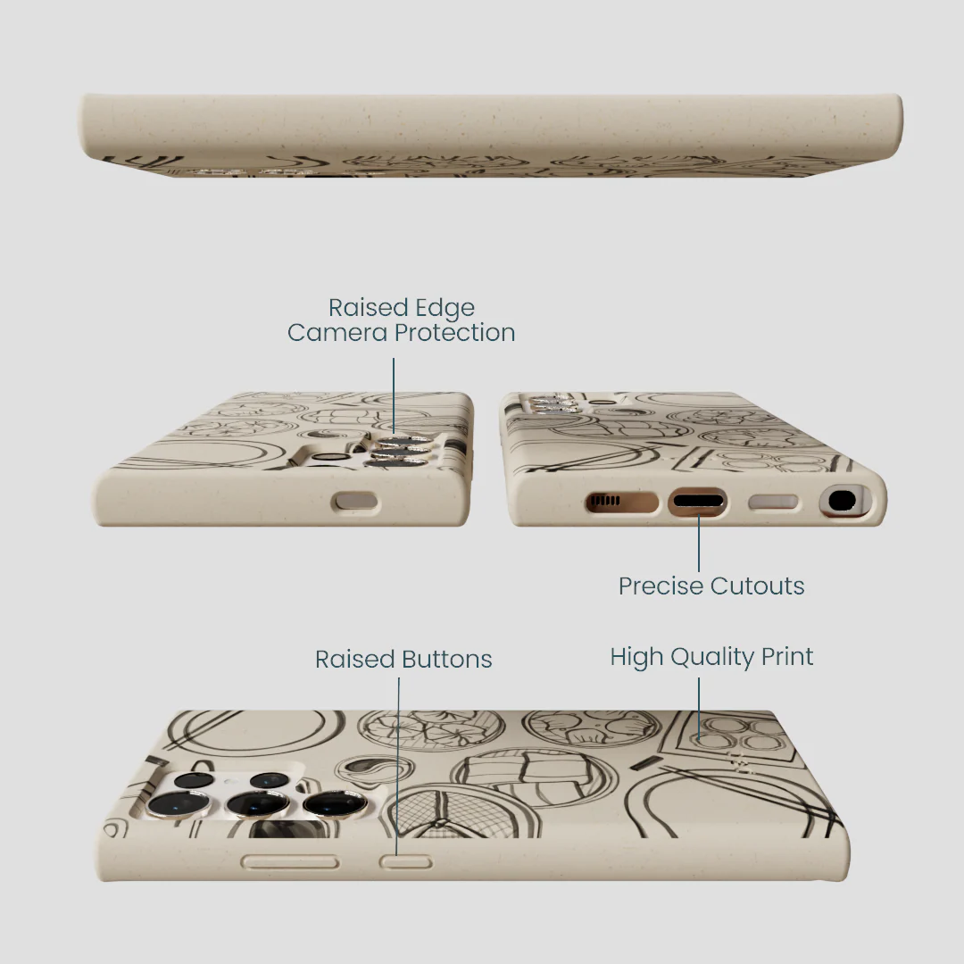 London Fog Dimsum Doodles Samsung Galaxy S24 Ultra Case - Image 3