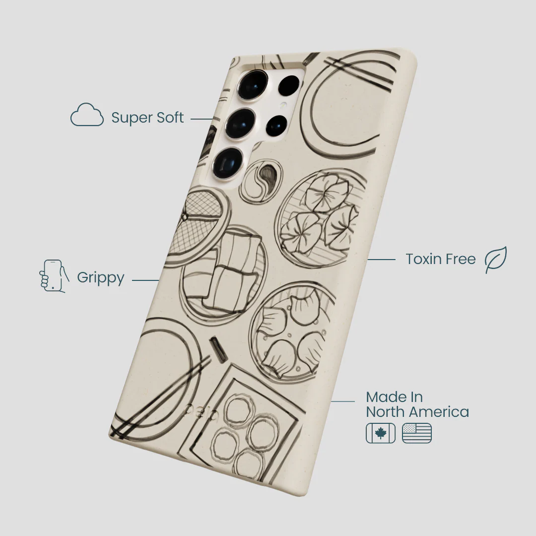 London Fog Dimsum Doodles Samsung Galaxy S24 Ultra Case - Image 4