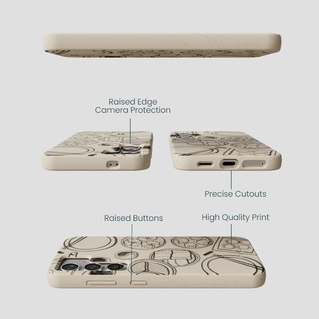 London Fog Dimsum Doodles Samsung Galaxy S25 Case - Image 3