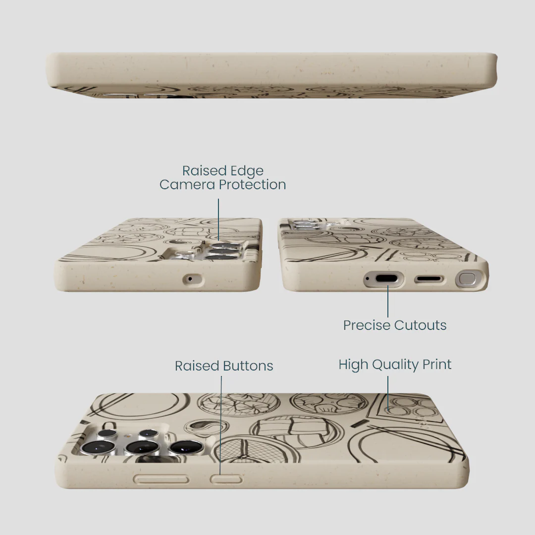 London Fog Dimsum Doodles Samsung Galaxy S25 Ultra Case - Image 3