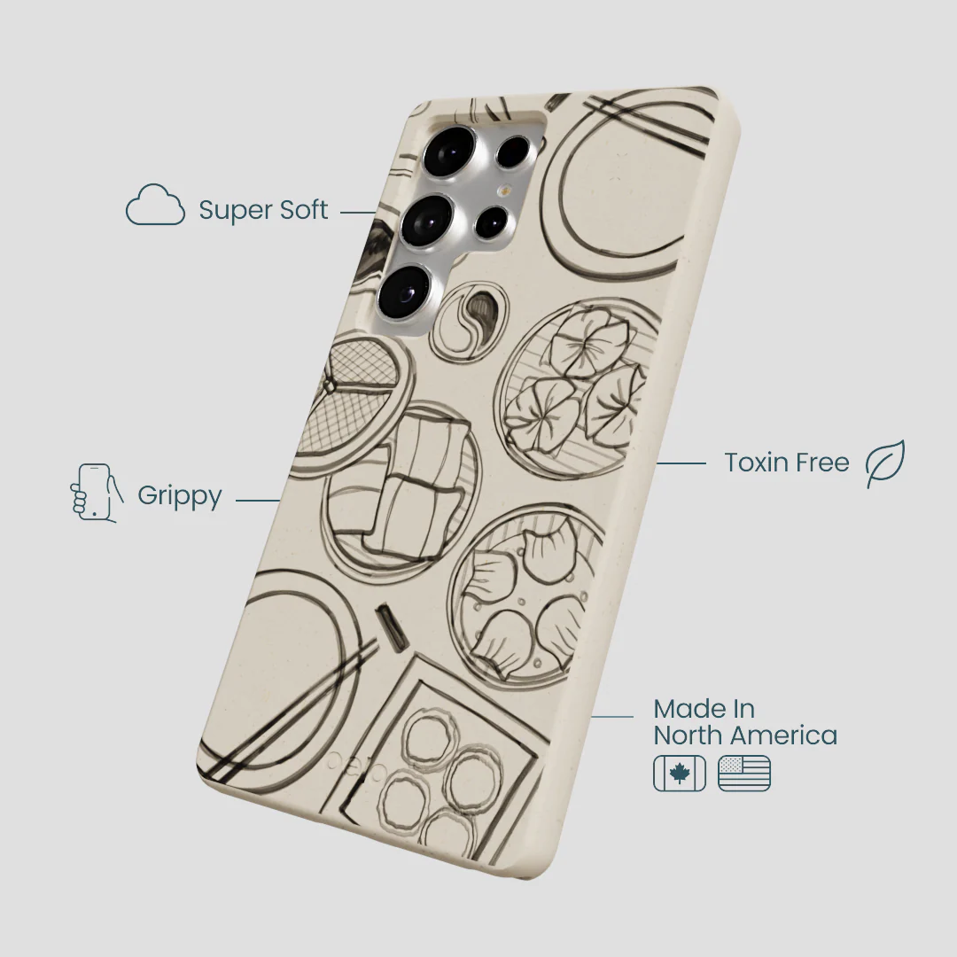 London Fog Dimsum Doodles Samsung Galaxy S25 Ultra Case - Image 4