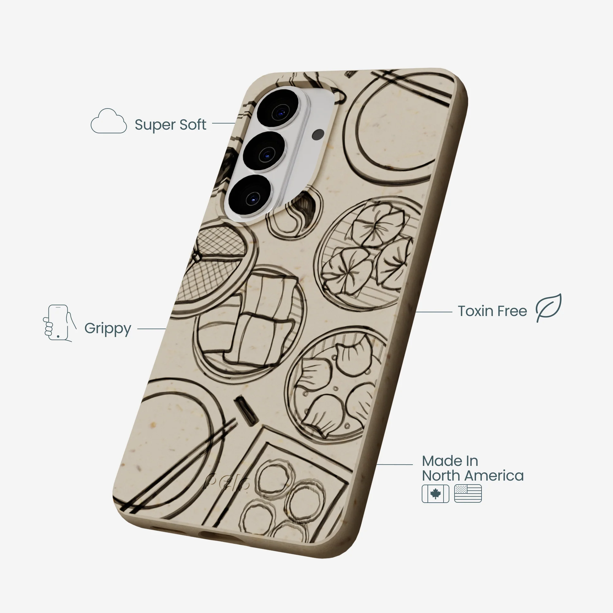 London Fog Dimsum Doodles Samsung Galaxy S26 Case - Image 4