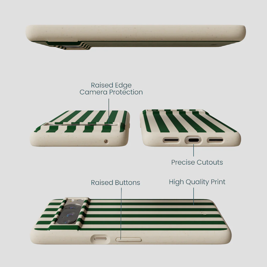 London Fog Evergreen Stripes Google Pixel 8 Pro Case - Image 2