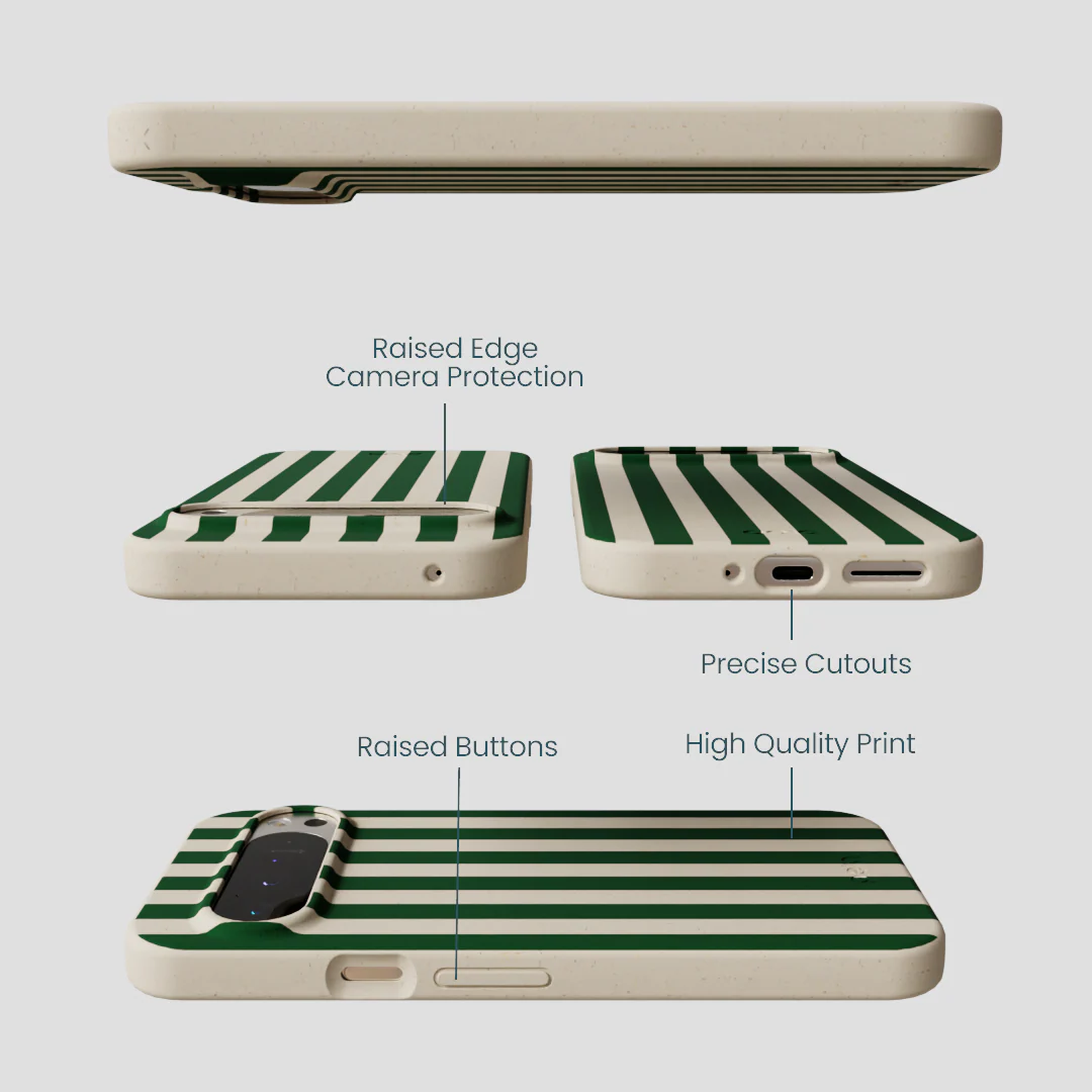 London Fog Evergreen Stripes Google Pixel 9 Pro XL Case - Image 2