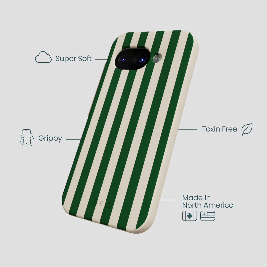 London Fog Evergreen Stripes Google Pixel 9a Case - Image 3
