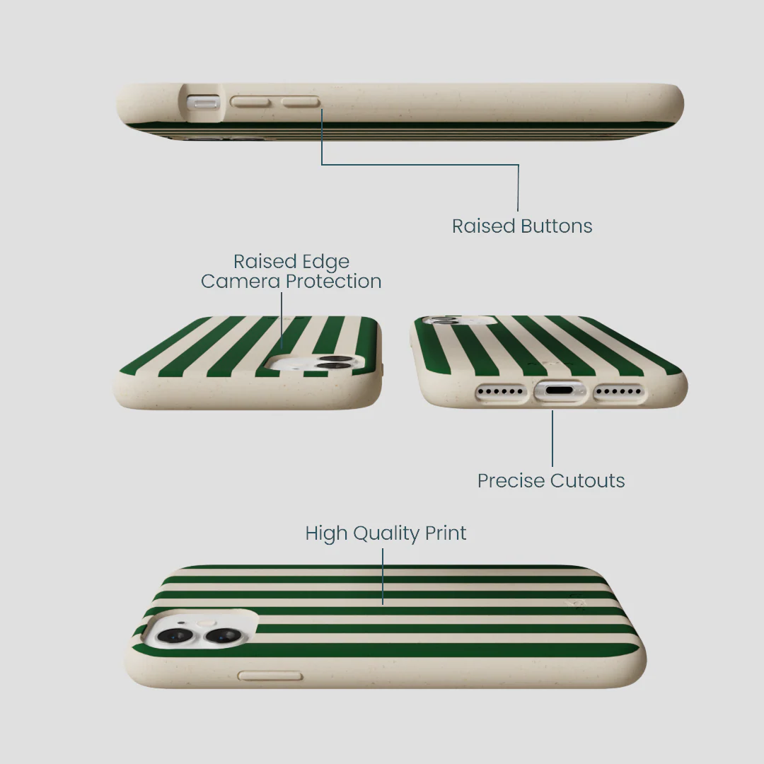 London Fog Evergreen Stripes iPhone 11 Case - Image 3