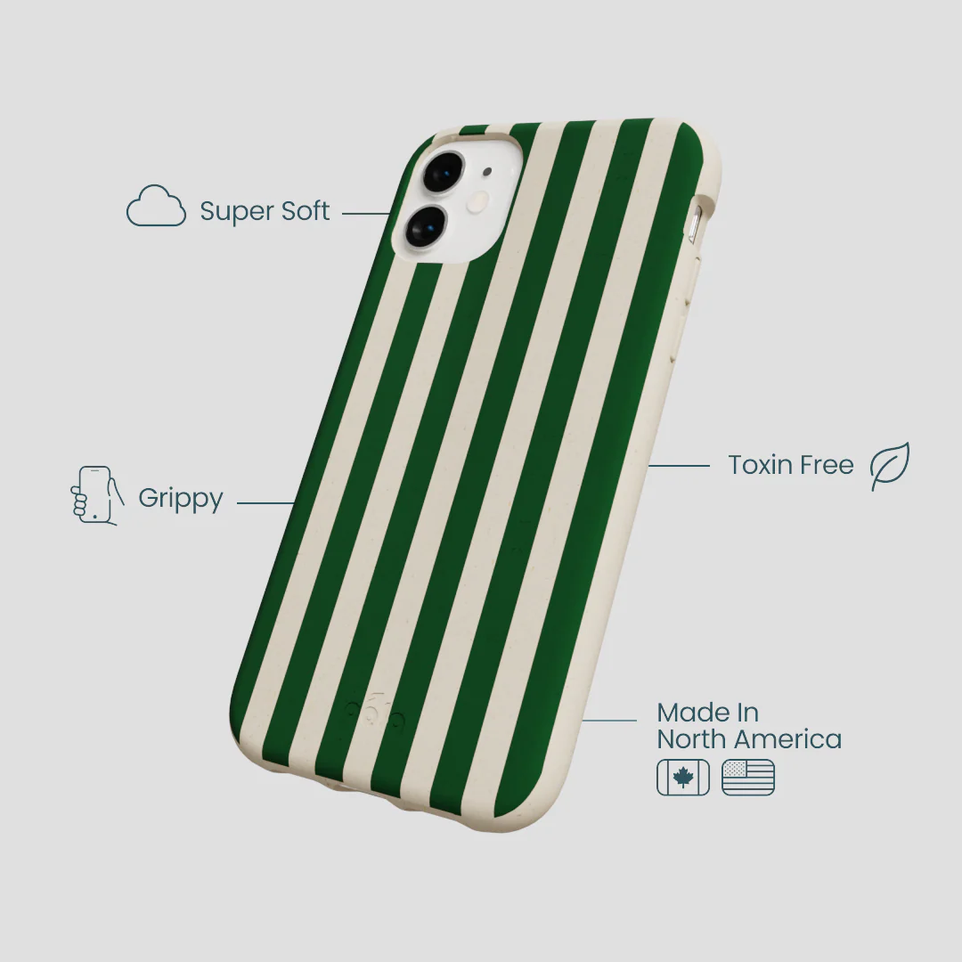 London Fog Evergreen Stripes iPhone 11 Case - Image 4