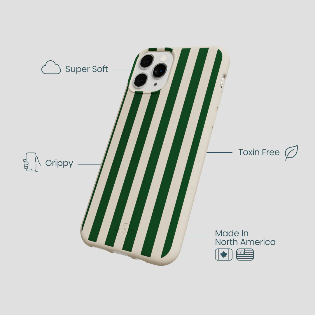 London Fog Evergreen Stripes iPhone 11 Pro Case - Image 4