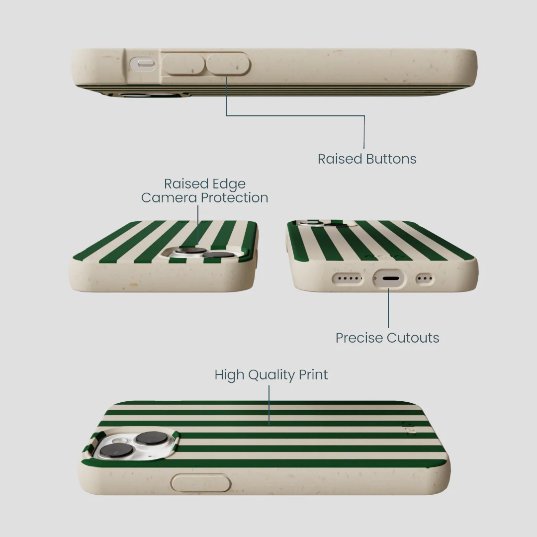 London Fog Evergreen Stripes iPhone 13 Case - Image 3